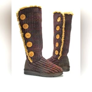 Women's Malena Crotchet Button Up Boots.
